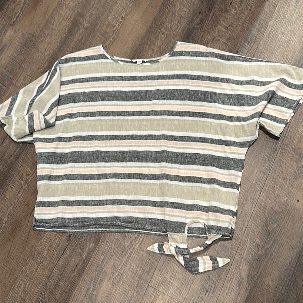 Colorful Linen Top - Size L